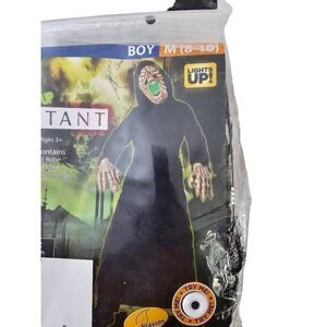Light-Up Mutant Monster Black Robe Boys Halloween Costume M 8-10 NWOT